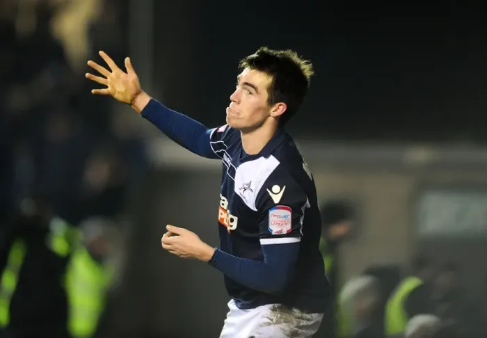 Framed Print : Millwall's John Marquis Celebrates Second Goal Against Aston Villa in FA Cup Fourth Round at The Den Framed Print : Millwall's John Marquis Celebrates Second Goal Against Aston Villa in FA Cup Fourth Round at The Den