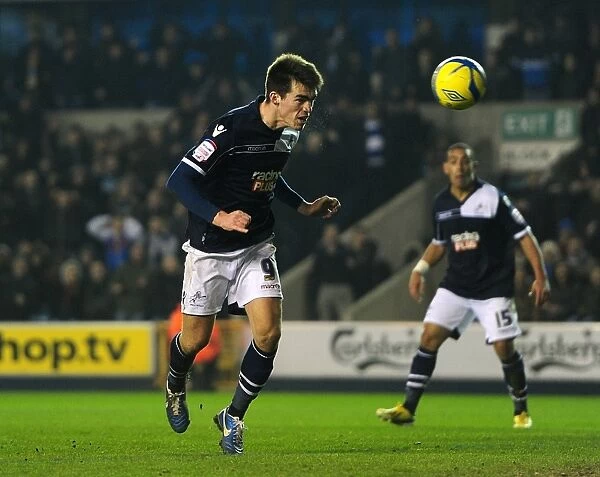 Millwall's John Marquis Scores Second Goal Against Aston Villa in FA Cup Fourth Round at The Den (25-01-2013)