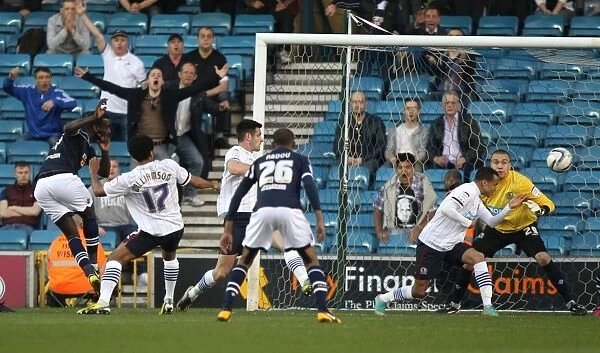 Millwall's Karleigh Osborne Scores Opening Goal Against Blackburn Rovers in Championship Match at The Den (April 23, 2013)