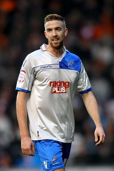 Millwall's Mark Beevers in Action against Blackpool in Championship Clash at Bloomfield Road (09-02-2013)