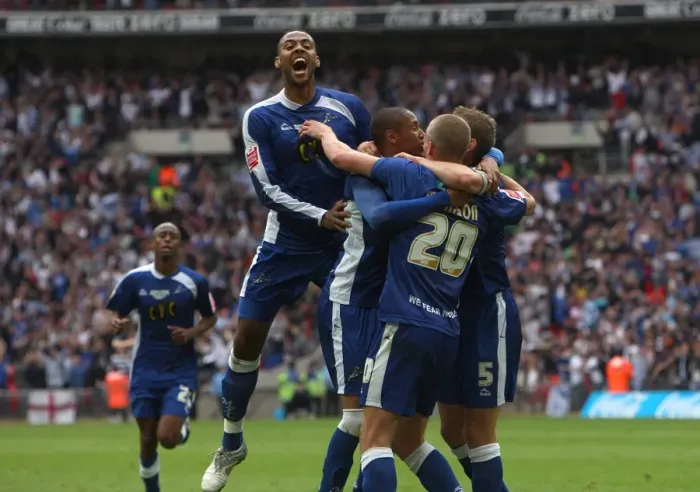 Framed Print : Millwall's Paul Robinson Scores Thrilling Opening Goal in League One Play-Off Final at Wembley