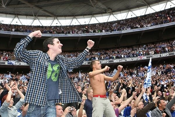 Millwall's Play-Off Triumph: The Fans' Jubilant Celebration at Wembley (vs Swindon Town, Coca-Cola Football League One)