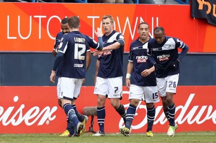 Framed Print : Millwall's Rob Hulse Scores Second Goal, Celebrates with Team-mates in FA Cup Fifth Round Clash vs. Luton Town (16-02-2013) Framed Print : Millwall's Rob Hulse Scores Second Goal, Celebrates with Team-mates in FA Cup Fifth Round Clash vs. Luton Town (16-02-2013)