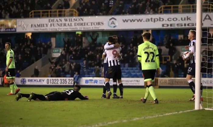 Framed Print : Millwall's Shaun Cummings Scores Second Goal vs. AFC Bournemouth in Emirates FA Cup Third Round Framed Print : Millwall's Shaun Cummings Scores Second Goal vs. AFC Bournemouth in Emirates FA Cup Third Round