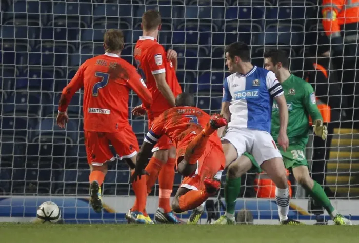 Framed Print : Millwall's Shittu Scores Dramatic Header in FA Cup Quarter-Final Replay vs. Blackburn Rovers
