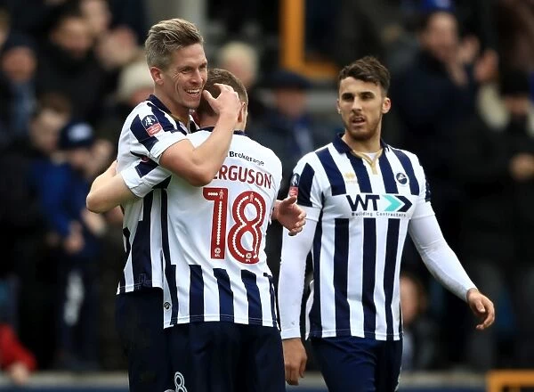 Millwall's Steve Morison Celebrates First Goal Against Watford in Emirates FA Cup Fourth Round