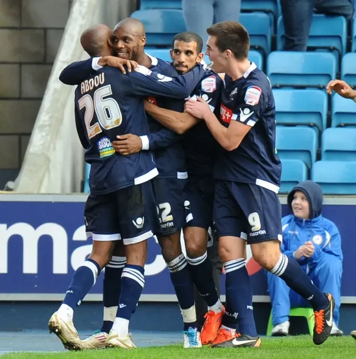 Framed Print : Millwall's Victory: Guessan's Goal vs. Portsmouth in the Npower Championship (26-12-2011)