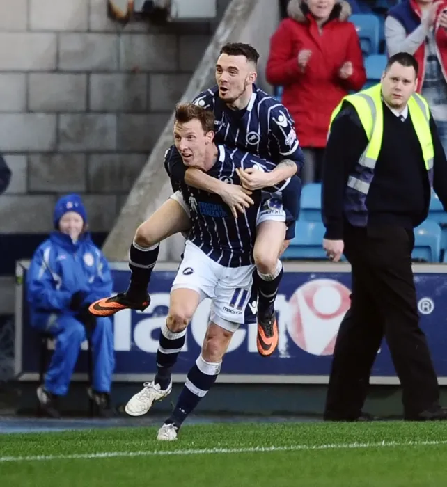 Framed Print : Millwall's Winning Moment: Woolford and Williams Celebrate Goal vs. Bolton Wanderers in Sky Bet Championship Framed Print : Millwall's Winning Moment: Woolford and Williams Celebrate Goal vs. Bolton Wanderers in Sky Bet Championship