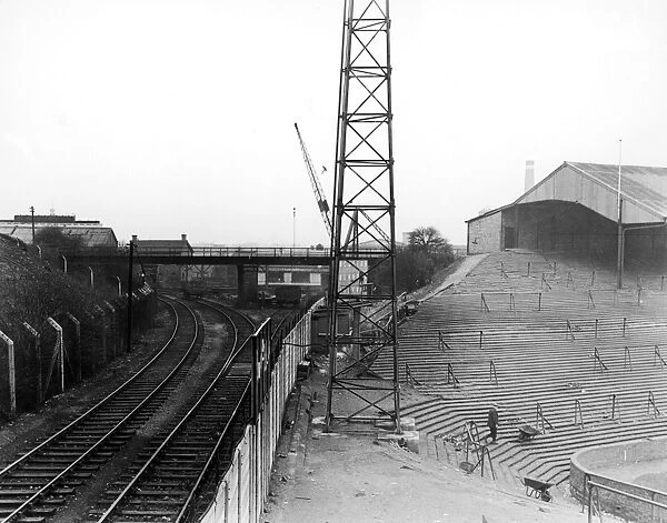 A view of the train tracks which run past The Den, home to Millwall F.C