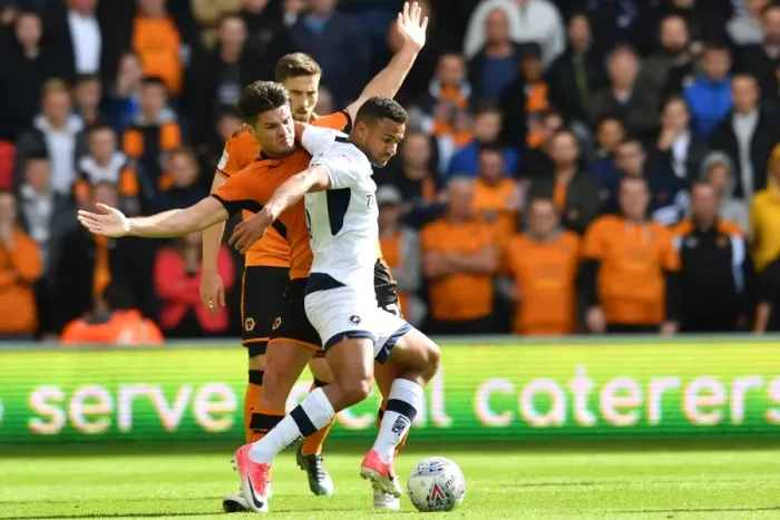 Framed Print : Wolverhampton Wanderers vs Millwall: Intense Battle for Possession - Ben Marshall vs James Meredith Framed Print : Wolverhampton Wanderers vs Millwall: Intense Battle for Possession - Ben Marshall vs James Meredith