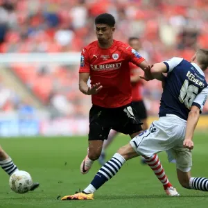 Barnsley vs. Millwall - Intense Battle for the Ball in the Sky Bet League One Play-Off Final at Wembley Stadium Barnsley vs. Millwall - Intense Battle for the Ball in the Sky Bet League One Play-Off Final at Wembley Stadium