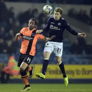Battle for the Ball: Millwall vs Brighton and Hove Albion - Millwall's Dan Harding vs Brighton's Inigo Calderon (Sky Bet Championship) Battle for the Ball: Millwall vs Brighton and Hove Albion - Millwall's Dan Harding vs Brighton's Inigo Calderon (Sky Bet Championship)
