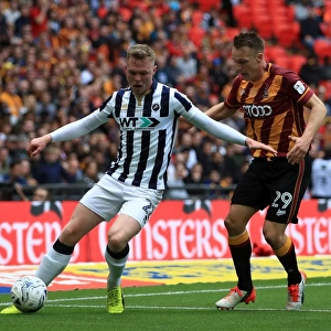 Bradford City vs Millwall - Intense Battle for the Ball in the Sky Bet League One Play-Off Final at Wembley Stadium