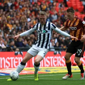 Bradford City vs Millwall - Intense Battle for the Ball in the Sky Bet League One Play-Off Final at Wembley Stadium