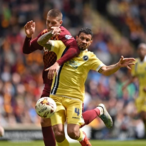 Bradford City vs. Millwall: Play-Off Battle - Proctor vs. Edwards Fight for Possession
