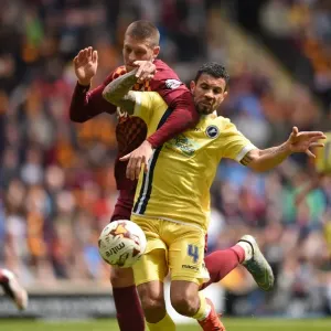Bradford City vs. Millwall: Play-Off Battle - Proctor vs. Edwards Fight for Possession Bradford City vs. Millwall: Play-Off Battle - Proctor vs. Edwards Fight for Possession