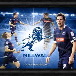 Darius Henderson Millwall FC Framed Player Montage Print Darius Henderson Millwall FC Framed Player Montage Print