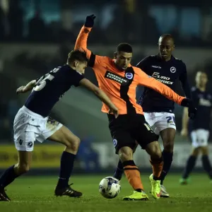 Intense Battle for Supremacy: Sid Nelson vs. Leon Best (Millwall vs. Brighton and Hove Albion, Sky Bet Championship) Intense Battle for Supremacy: Sid Nelson vs. Leon Best (Millwall vs. Brighton and Hove Albion, Sky Bet Championship)