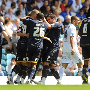 Millwall Celebrate Own Goal: Leeds United vs. Millwall, Npower Championship (21-08-2010, Elland Road)