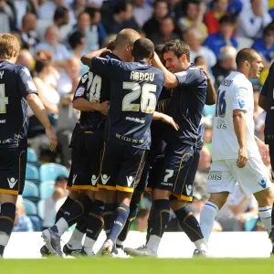 Millwall Celebrate Own Goal: Leeds United vs. Millwall, Npower Championship (21-08-2010, Elland Road)