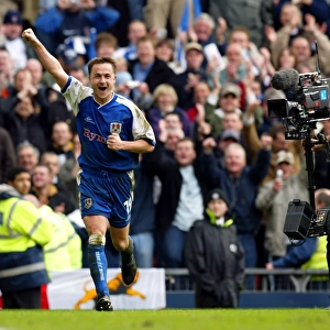 Millwall FC's Dennis Wise Celebrates AXA FA Cup Semi-Final Victory Over Sunderland (April 2004)