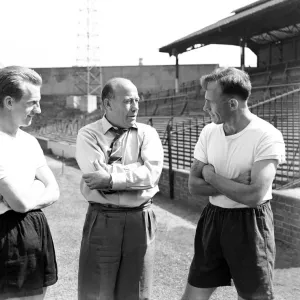 Millwall Manager James JR Smith Conferring with Ron Heckman and Alf Ackman during Pre-Season Training