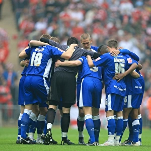 Millwall and Swindon Town Team Huddle before Wembley Stadium Play-Off Final in Football League One
