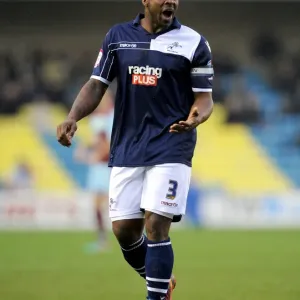 Millwall vs Burnley: Championship Clash at The Den - Danny Shittu in Action Millwall vs Burnley: Championship Clash at The Den - Danny Shittu in Action