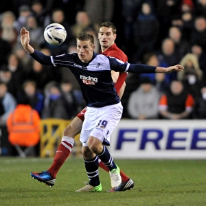 Millwall vs Charlton Athletic: Intense Moment in Npower Championship Match at The Den