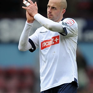 Millwall's Alan Dunne Salutes Fans After Npower Championship Victory Over West Ham United (04-02-2012, Upton Park)