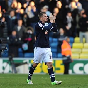 Millwall's Chris Wood Basks in Victory: Millwall v Leeds United, Npower Championship at The New Den (18-11-2012)