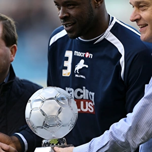 Millwall's Danny Shittu Receives Championship Player of the Season Award Before Millwall vs. Crystal Palace (30-04-2013)
