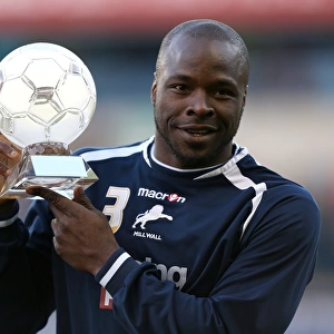 Millwall's Danny Shittu Receives Player of the Season Award Before Millwall vs. Crystal Palace in the Npower Championship (The Den, 30-04-2013)