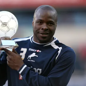 Millwall's Danny Shittu Receives Player of the Season Award Before Millwall vs. Crystal Palace in the Npower Championship (The Den, 30-04-2013)