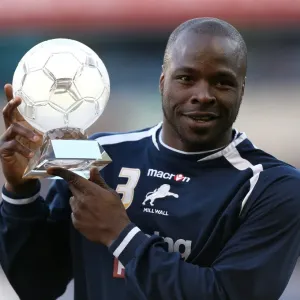 Millwall's Danny Shittu Receives Player of the Season Award Before Millwall vs. Crystal Palace in the Npower Championship (The Den, 30-04-2013) Millwall's Danny Shittu Receives Player of the Season Award Before Millwall vs. Crystal Palace in the Npower Championship (The Den, 30-04-2013)