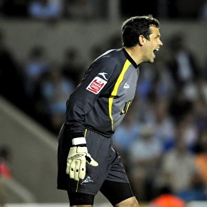 Millwall's David Forde in Action Against Oldham Athletic at The New Den (August 18, 2009)