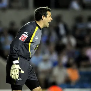Millwall's David Forde in Action Against Oldham Athletic at The New Den (August 18, 2009)