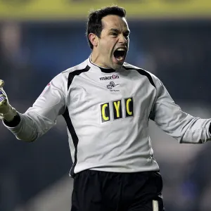 Millwall's David Forde and Steve Morison Celebrate Goal Against Queens Park Rangers in Npower Championship (08-03-2011, The New Den)