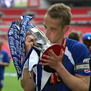 Millwall's Glory: Paul Robinson and the Football League One Play-Off Trophy - Celebrating Victory over Swindon Town at Wembley