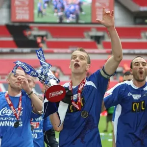 Millwall's Glory: The Celebration at Wembley after Winning the Football League One Play-Off Final against Swindon Town (Paul Robinson with the Trophy)