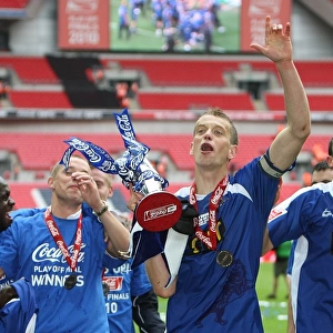 Millwall's Glory: The Celebration at Wembley after Winning the Football League One Play-Off Final against Swindon Town (Paul Robinson with the Trophy)
