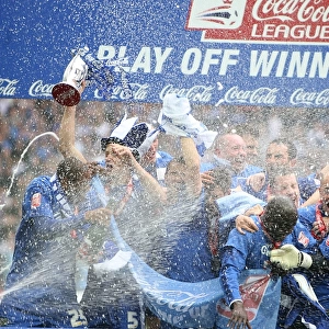 Millwall's Glory: The Thrilling Celebration at Wembley after Winning the Play-Off Final vs Swindon Town (Coca-Cola Football League One)