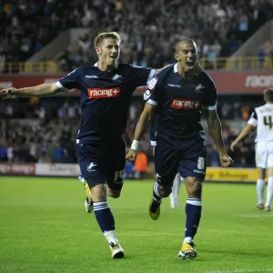 Millwall's Hamer Bouazza Nets His Second Goal vs. Peterborough United at The Den (17-8-2011)