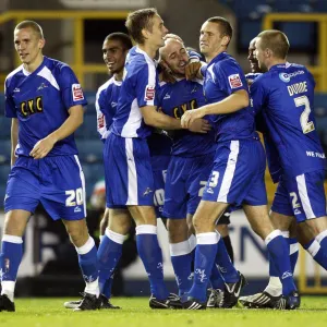 Millwall's Jack Smith Celebrates Second Goal in FA Cup Second Round Replay vs Staines at The New Den