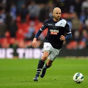 Millwall's Jack Smith in FA Cup Semi-Final Action vs Wigan Athletic at Wembley Stadium (April 13, 2013)