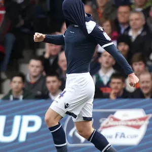 Millwall FC Print: James Henry Celebrates First Goal Against Luton Town