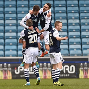 Millwall's Jed Wallace Scores Second Goal: Celebrating at The Den (Sky Bet League One - Millwall vs Blackpool)