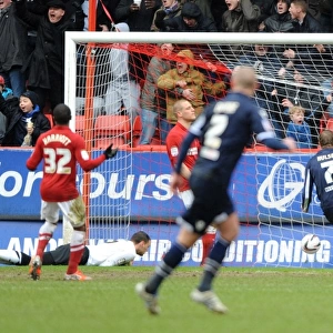 Millwall's Jermaine Easton Scores the Goal: Charlton Athletic vs. Millwall, Npower Football League Championship (The Valley, 16-03-2013)