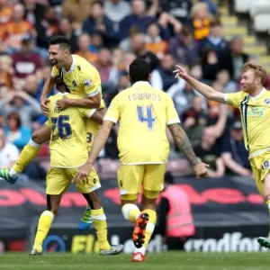 Millwall's Joel Martinez Scores Hat-trick in Thrilling Sky Bet League One Play-off First Leg Against Bradford City (2015-16) Millwall's Joel Martinez Scores Hat-trick in Thrilling Sky Bet League One Play-off First Leg Against Bradford City (2015-16)