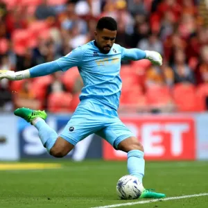 Millwall's Jordan Archer: Focused at the Wembley Play-Off Final (Bradford City vs Millwall, Sky Bet League One, 2016-17)